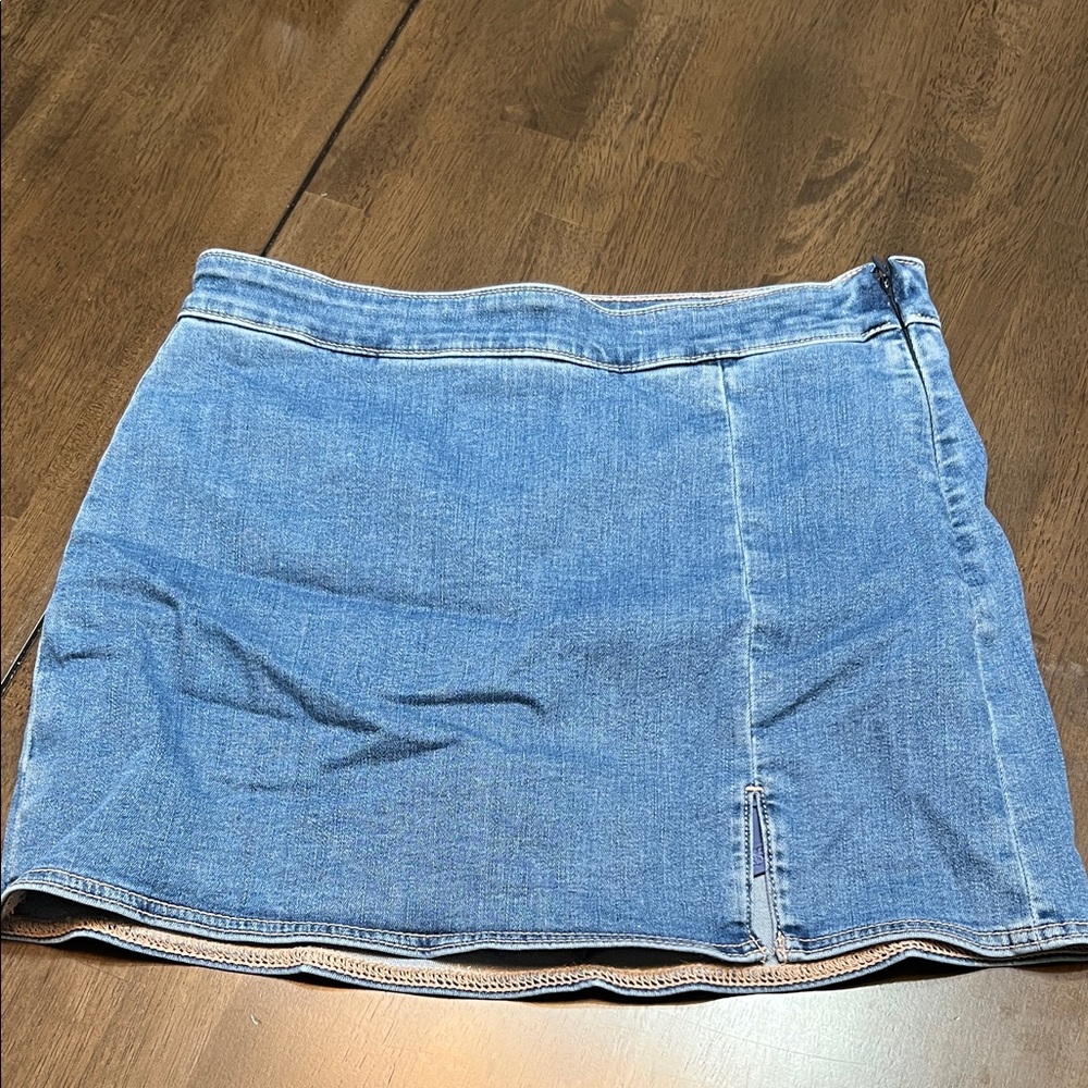American Eagle High Rise Mini Jean Skirt
